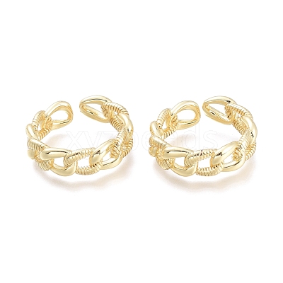 Brass Cuff Rings RJEW-F103-02-G-1