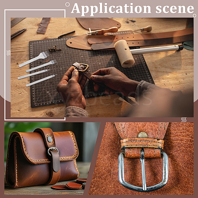 4Pcs 4 Styles DIY Lacing Stitching Leather Craft Kits AJEW-UN0002-46-1