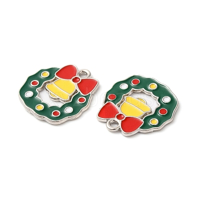 Christmas Alloy Enamel Pendants ENAM-D050-13G-01P-1