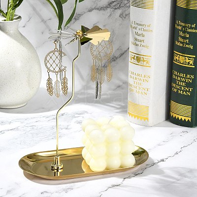 201 Stainless Steel Rotating Merry-Go-Round Tealight Candle Holder DJEW-CJC0002-01-1