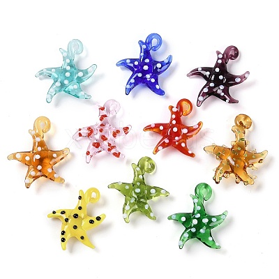 Handmade Lampwork Pendants LAMP-C015-02-1