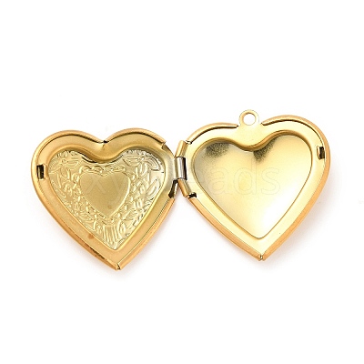 Ion Plating(IP) 304 Stainless Steel Locket Pendants STAS-G146-20G-1