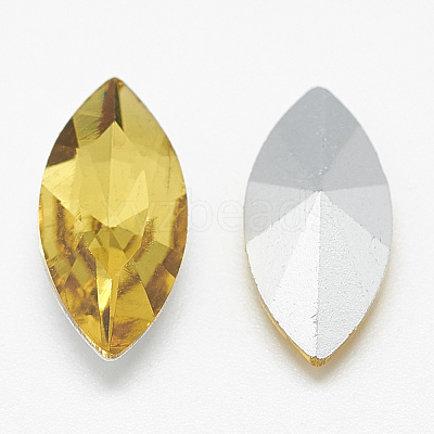 Pointed Back Glass Rhinestone Cabochons RGLA-T083-7x15mm-22-1
