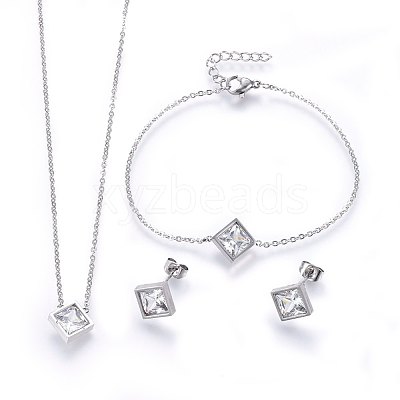 304 Stainless Steel Jewelry Sets SJEW-H137-25P-1
