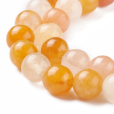 Natural Topaz Jade Bead Strands G-K153-B22-6mm-1