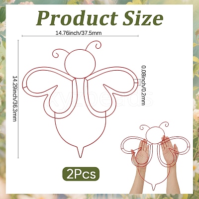 2Pcs Iron Plant Supports DIY-SP0006-98C-1