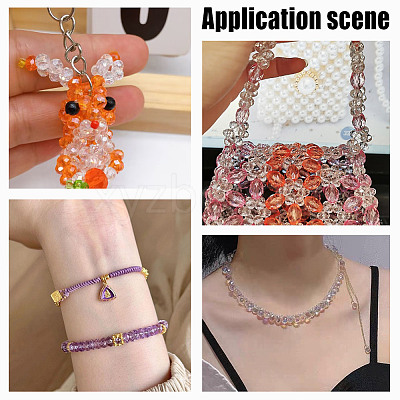 100Pcs 10 Colors Transparent Glass Beads GLAA-HY0001-52-1