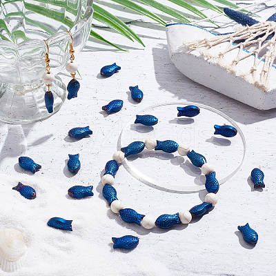 DIY Fish Beaded Bracelet Making Kit EGLA-SC0001-09A-1