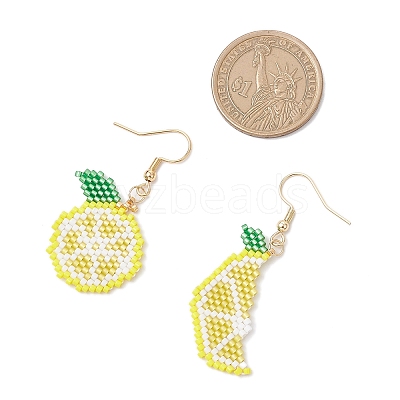 Glass Seed Beads Dangle Earrings EJEW-MZ00500-1