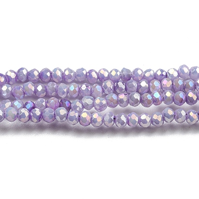 Opaque Baking Paint Glass Beads Strands DGLA-F002-03E-1