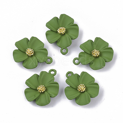 Spray Painted Alloy Pendants PALLOY-N0147-03A-1