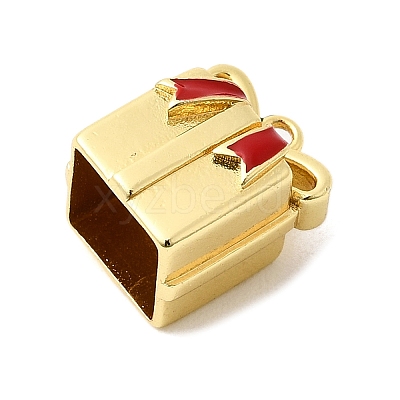 Christmas Brass Enamel Beads KK-L258-02G-03-1
