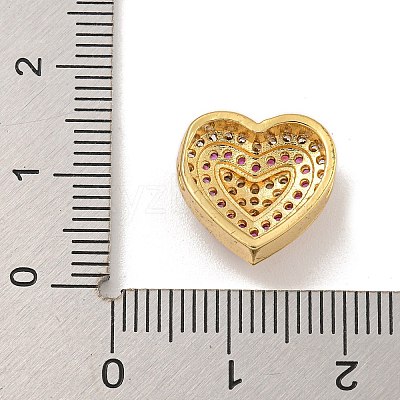 Rack Plating Brass Micro Pave Cubic Zirconia Beads KK-C074-66G-01-1