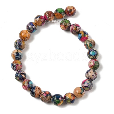Dyed Natural Regalite/Imperial Jasper/Sea Sediment Jasper Beads Strands G-B124-C01-19-1