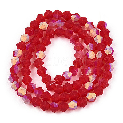 Imitate Austrian Crystal Bicone Frosted Glass Beads Strands EGLA-A039-T3mm-MB14-1