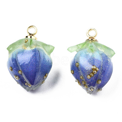 Handmade Flower Epoxy Resin Pendants KY-S163-103A-1
