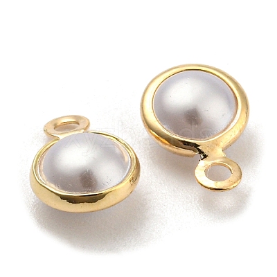 ABS Plastic Imitation Pearl Charms FIND-C039-02B-1