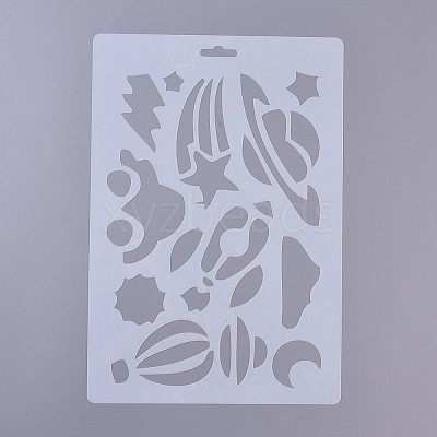 Plastic Reusable Drawing Painting Stencils Templates DIY-E015-18G-1