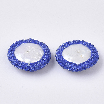 Polymer Clay Rhinestone Beads X-RB-S055-41C-1