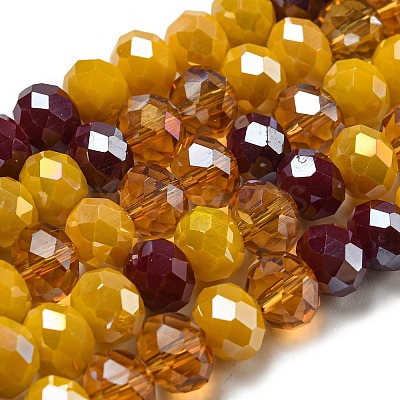 Glass Beads Strands EGLA-A034-M8mm-22-1
