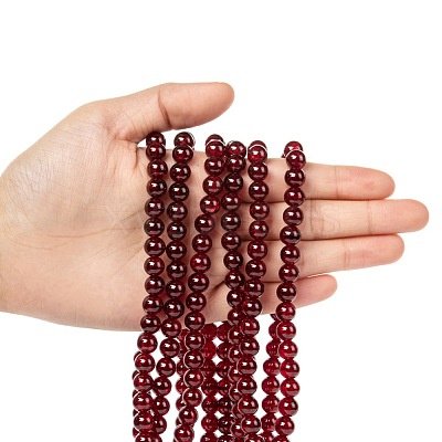 Crackle Glass Beads Strands CCG-Q001-8mm-18-1