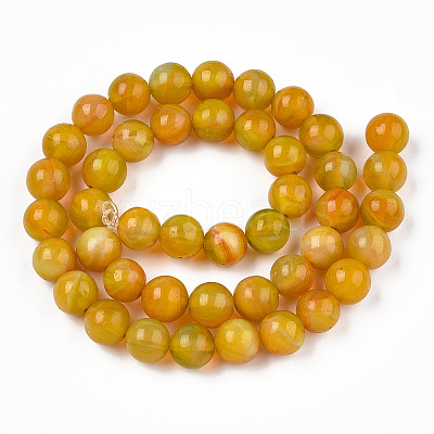 Glass Round Beads Strands GLAA-M044-01K-1
