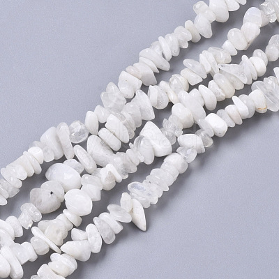 Natural Rainbow Moonstone Beads Strands G-R465-14-1