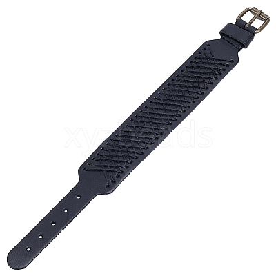 1Pc Imitation Leather Cord Bracelets BJEW-CL0001-35B-1
