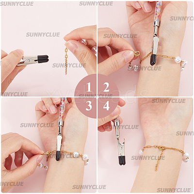 2Pcs Iron and PVC and Acrylic Alligator Memo Clips FIND-SC0011-26C-1