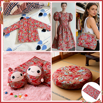 Japanese-style Cotton Fabric DIY-WH0780-30C-1