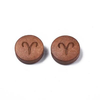 Laser Engraved Wood Beads WOOD-S053-53J-1