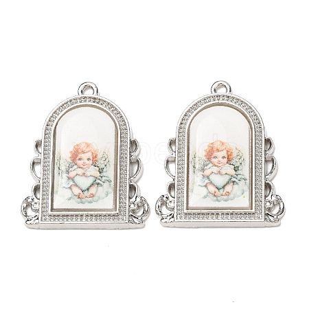 Alloy Epoxy Resin Pendants FIND-K031-01P-01-1