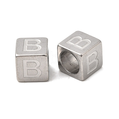 304 Stainless Steel European Beads STAS-D382-02B-P-1