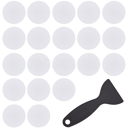 Flat Round PEVA Bathtub Non-Slip Stickers AJEW-CN0003-85B-1