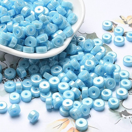 Opaque Colours Luster Glass Seed Beads SEED-E001-P3x6mm-A06-1