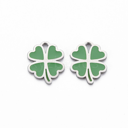 316 Surgical Stainless Steel Enamel Charms STAS-N097-080P-NR-1