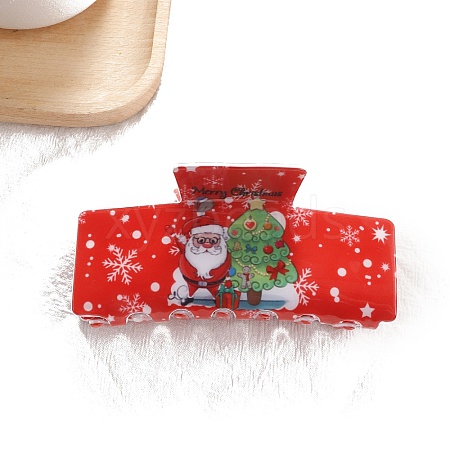 Christmas Theme PVC Claw Hair Clips PW-WGE755E-04-1