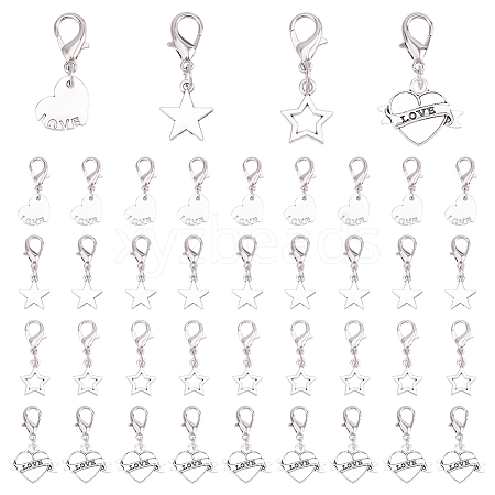 40Pcs 4 Styles Zinc Alloy Shoe Charms HJEW-ME0001-26-1