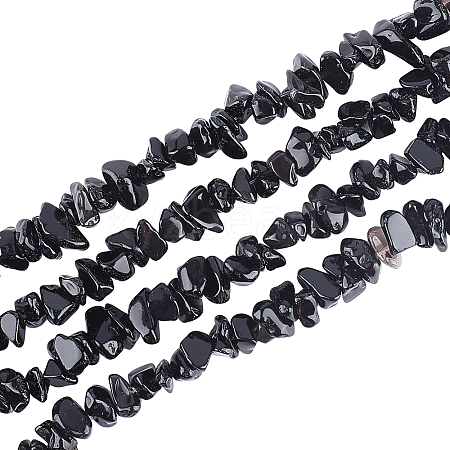 ARRICRAFT Natural Obsidian Chip Beads Strands G-AR0003-05-1