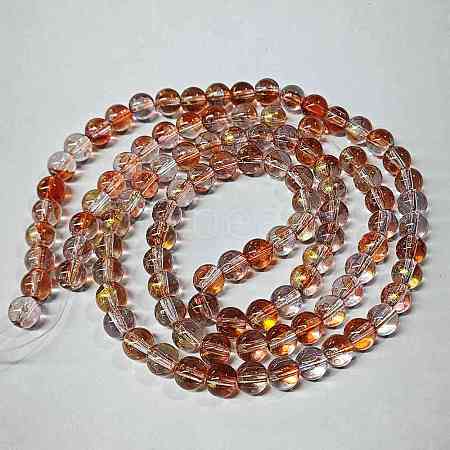 Baking Paint Glass Beads Strands DGLA-YW0002-01B-03-1