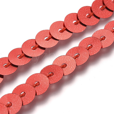 Plastic Paillette/Sequins Chain Rolls PVC-WH0005-01K-1