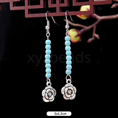 Turquoise Dangle Earrings for Women WG2299-11-1