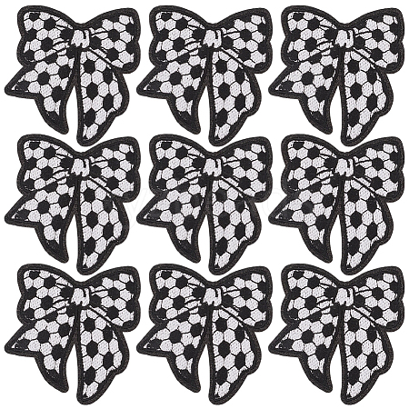 9Pcs Polyester Embroider Thread Iron on/Sew On Patches PATC-CY0001-62-1
