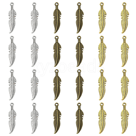 30Pcs 3 Colors Alloy Pendants FEAT-CJ0001-01-1