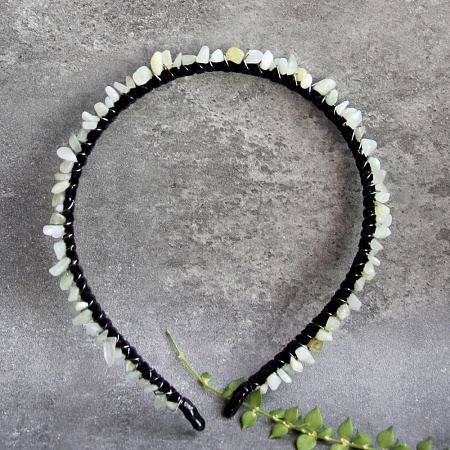 Natural New Jade Hair Bands PW-WG1C09B-21-1