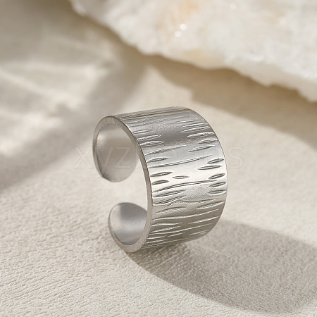 201 Stainless Steel Cuff Rings for Women FS-WG26F46-12-1