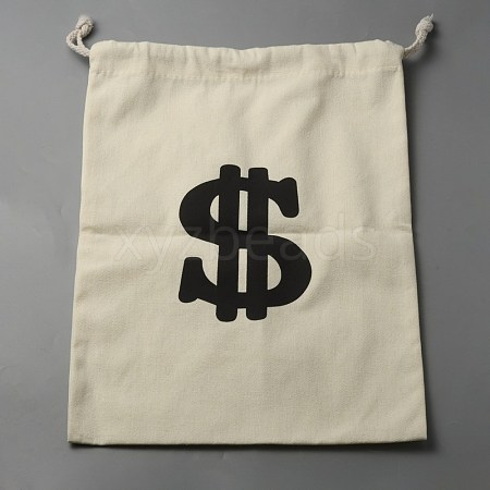 Canvas Drawstring Bags ABAG-WH0031-26B-1