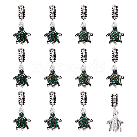 SUPERFINDINGS 12Pcs Alloy European Dangle Charms FIND-FH0006-27-1