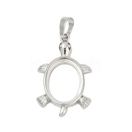 Brass Pendant Cabochon Settings KK-S521-10P-1