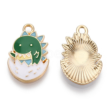 Alloy Enamel Pendants X-ENAM-T009-58A-RS-1